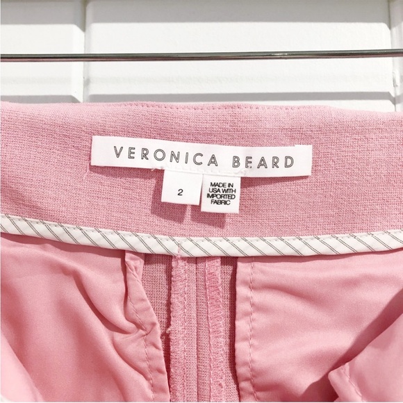 Veronica Beard Kean Cropped Pink Pant - Picture 7 of 11